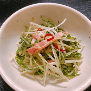 ⚫洋風おつまみ⚫水菜のペペロンチーノ